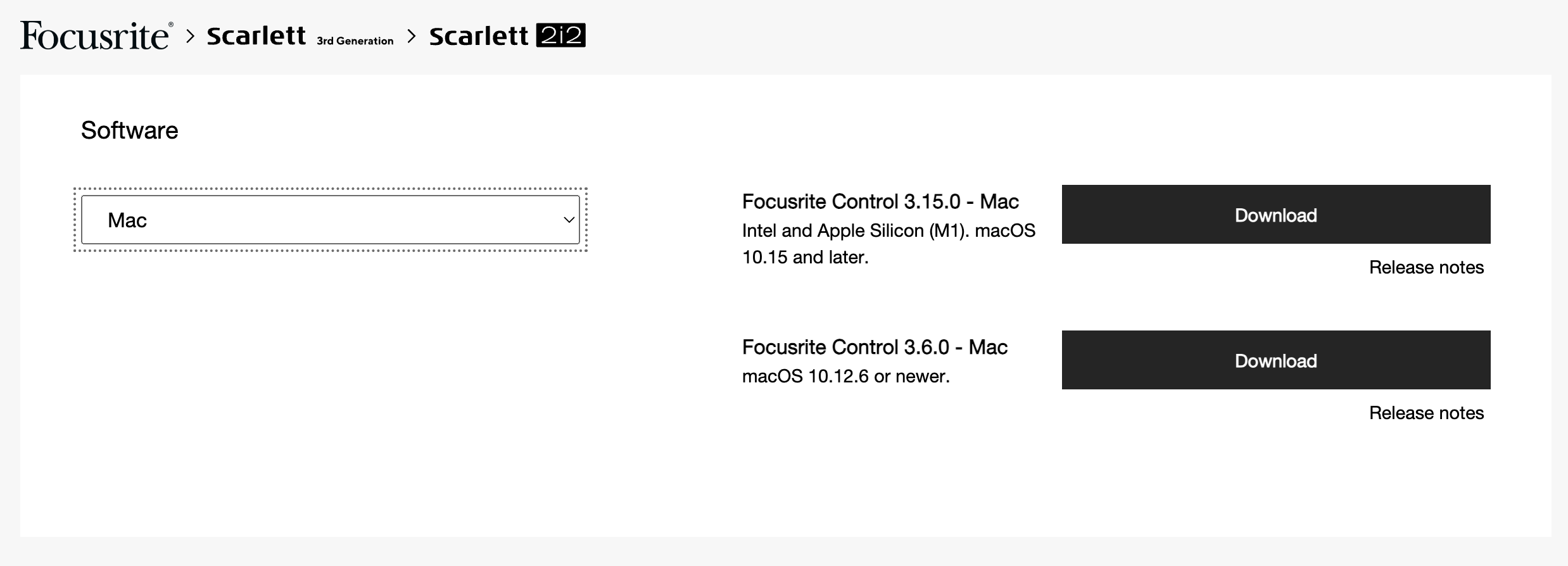 스칼렛 2i2 드라이버 설치(다운로드)3