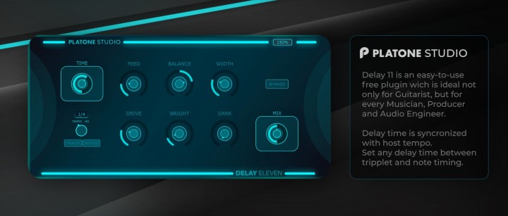 무료 플러그인 Platone Studio Delay Eleven