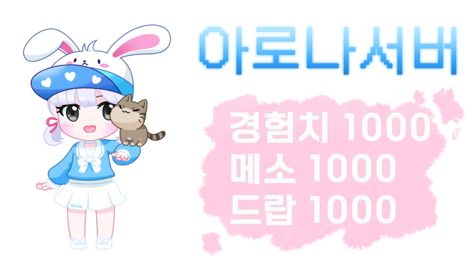 아로나서버 시작하기!(경험치, 메소, 드랍률 1000배!) 2 아로나 서버