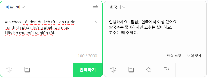 파파고 베트남어 번역기 이미지2