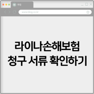 라이나손해보험 청구 서류 확인하기