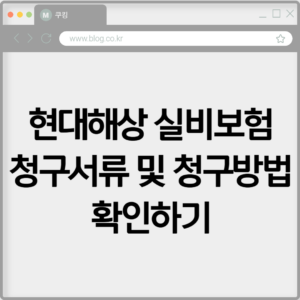 현대해상 실비보험 청구서류 및 청구방법 확인하기 6 현대해상 실비보험 청구서류 및 청구방법 확인하기