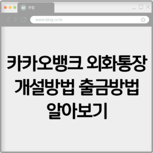 카카오뱅크 외화통장 개설방법 출금방법 알아보기 4 카카오뱅크 외화통장 개설방법 출금방법 알아보기