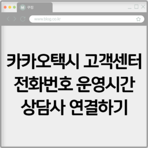 카카오택시 고객센터 전화번호 운영시간 상담사 연결하기 8 카카오택시 고객센터 전화번호 운영시간 상담사 연결하기